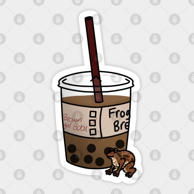 American Toad Brown Sugar Boba Sticker by ceolsonart